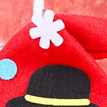 Imagem de GOWENIC Ornamento de Artesanato de Natal de Feltro, Brinquedo Artesanal Infantil, Artesanato de Costura de Natal de Feltro Diy, Tecido Não Tecido para Interação Criança-criança (Chapéu (boneco de neve))