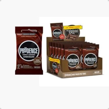 Imagem de Camisinha Prudence Homem Caixa C/ 12 Pacotes 100% Discretos (Chocolate)