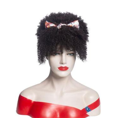 Imagem de Peruca estilo afro-americano, faixa encaracolada, curta elegante - yiw