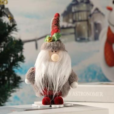 Imagem de Boneca de Natal, enfeite de pendurar, decoração de árvore de Natal, boneco gnomo de papai noel, pequeno pingente de pendurar festivo, decoração de casa, acessório de festa sazonal perfeito (cor 2)