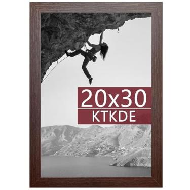 Imagem de KTKDE Porta-retratos 50 x 76 cm de madeira com acrílico polido, galeria de estúdio vertical e horizontal para pendurar na parede, moldura grande para fotos, estilo minimalista - Melhor presente para