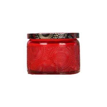 Imagem de Suporte de vela de vidro para luz de chá com tampa, luzes de chá coloridas, suportes de velas, centros de mesa para festa de casamento, castiçais votivos de vidro peças centrais de casamento (vermelho