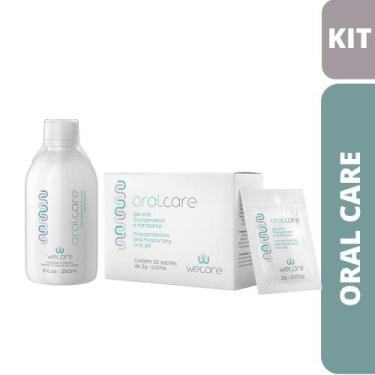 Imagem de WECARE  Kit Oral Care Boca Seca  Enxaguatório 250 ml + 30 Gel em Sachê
