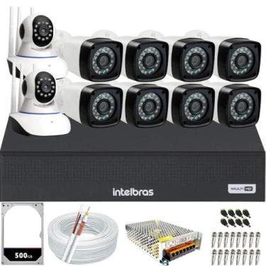 Imagem de Kit Dvr Intelbras 8 Canais HD 500GB 8 Câmeras Full Hd 1080p 2 Câmeras 
