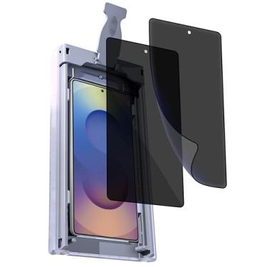 Imagem de Shifu.Zan Pacote com 2 protetores de tela para Samsung Galaxy S25 Ultra Privacidade, filme PET anti-espião, suporte para identificação de impressão digital [Alinhamento Automático de Carbina] [Remoção