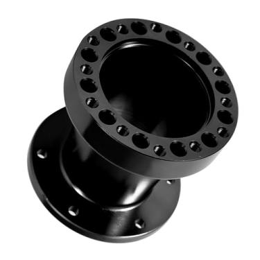 Imagem de Kit Adaptador Universal de Cubo de Volante Espaçador de Alumínio de 3 Polegadas para Melhor Controle do Veículo e Posição de Direção (Preto)