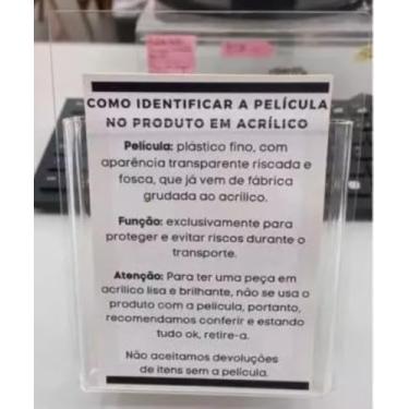 Imagem de Display Porta Folder A6 Acrílico Transparente Papel 1 Peça