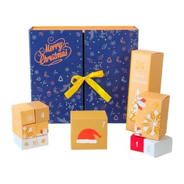Imagem de Sclmgo Calendário de Natal, Caixas de Presente, Decorações de Natal, Papel de Presente Vazio, Caixas de Presente, Azul