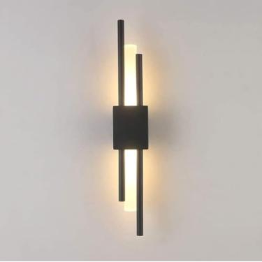 Imagem de Led Arandela De Parede 8w Criativa Para Cima E Para Baixo Iluminação Moderna Interna Acrílica Lâmpada De Parede Luz Noturna Para Quarto Sala De Estar Corredor Escadas, Dark L