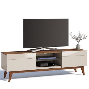 Imagem de Rack Classic 180cm 2 Gavetas Off White Freijó Imcal