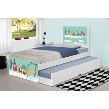 Imagem de Bicama Juvenil Adesivada Mundo Viagens