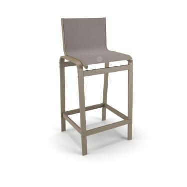 Imagem de Banqueta Alta Bancada Alumínio Fendi Tela Fendi