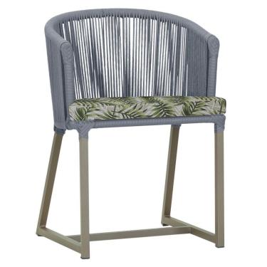 Imagem de Cadeira De Jantar Noronha Alumínio Fendi E5 Trama Original Prata