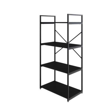 Imagem de Estante C/04 Prateleiras 118x60x33cm Yon Preto Tx/est.preta Preto Tx/est.preta