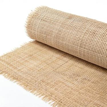 Imagem de LUMINFLY Rolo de correias de cana de vime 40 x 100 cm, folha de malha de trama aberta natural para reparo de móveis DIY e inserção de gabinete