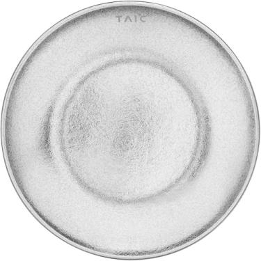 Imagem de TAIC Prato de titânio, utensílios de mesa ao ar livre, prato de churrasco portátil fácil de limpar, chá da tarde, família, restaurante, festa, prato de jantar adequado (prata antiga)