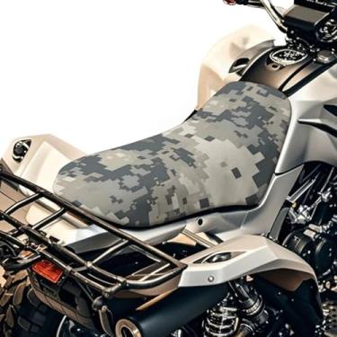 Imagem de Howilath Capa de assento impermeável para quadriciclo camuflagem capa de assento de quatro rodas ajuste universal para Polaris Sportsman Polaris Scrambler Honda Rancher