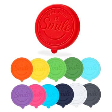 Imagem de Tampas de silicone para iogurte Oui, pacote com 12 tampas Oui reutilizáveis e à prova de vazamento para potes de vidro para iogurte Oui | Frascos de vidro para iogurte La Fermiere, capas de silicone