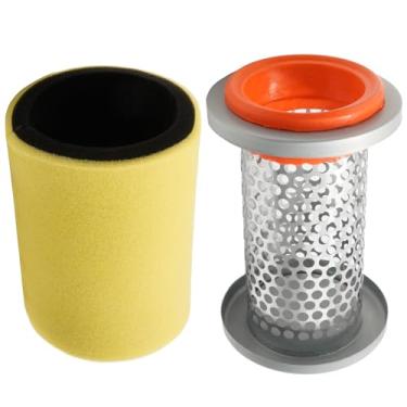 Imagem de CADUFUELLY Filtro de ar 5UH-E4458-00-00 com tampa de guia, substituição para Yamaha YFM350 Grizzly 350 2WD 2007-2014, substitui 5UH-E4468-00-00