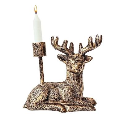 Imagem de Castiçal,mesa castiçal romântico retrô ferro alce | Mecastiçal em forma alce sala estar para festa casamento em casa Hoghaki
