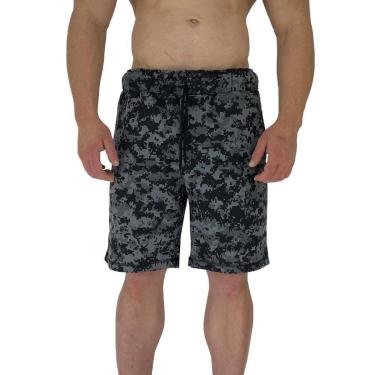 Imagem de Bermuda MXD Conceito Moletom Camuflado Quadricular Masculina-Masculino