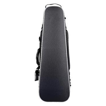 Imagem de Estojo de violino triangular, leve, moldura de liga de alumínio, portátil, viagem, 4/4 Estojo para instrumento de violino(Gray)