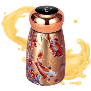 Imagem de Copos térmicos para bebidas quentes e frias | Copo de bolso feminino pequeno de aço inoxidável | Frascos de comida isolados para café, chá, suco de leite, inverno, viagem, acampamento, escritórios