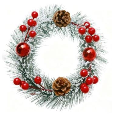 Imagem de Guirlanda Natalina Decorada de Luxo 32cm - Enfeite de Natal Completo para Porta e Decoração(GUI001-25)