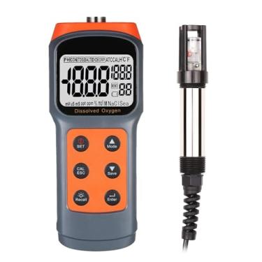 Imagem de HGTRH Detector digital de oxigênio dissolvido, medidor de OD com 99 conjuntos de armazenamento de dados 0,0 ~ 30,0 mg/l 3,5 m sonda de fio retroiluminado LCD de alta precisão testador portátil de