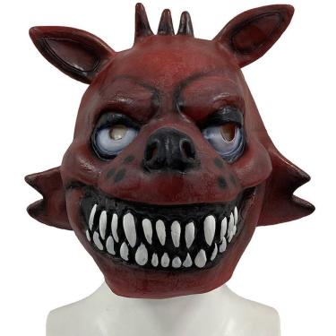 Imagem de Máscara facial completa Fox Headgear Latex Comedy Cosplay Costume