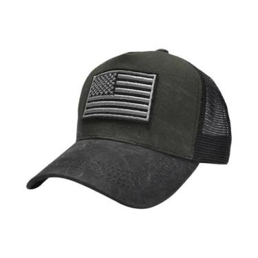 Imagem de Boné Tático Unissex De Algodão Com Bandeira Americana Para Atividades 