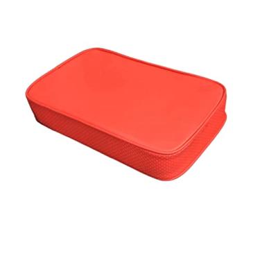 Imagem de Capa de caixa de apoio de braço automotivo 30 x 19 x 5,5 cm, capa de console central de carro, capa de caixa de apoio de braço automático de espuma de memória, protetor universal de couro para apoio