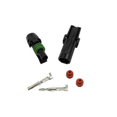 Imagem de RTYPER 10 kit 1 pino conector impermeável série terminais 2,5 mm para chicote de fios 20-14 AWG macho fêmea plugues elétricos automotivos