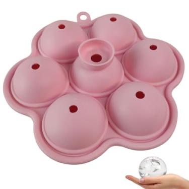 Imagem de Forma de Gelo Silicone Bandeja Bebida Drink Coquetel Cha Formato Bola de Basquete Resistente Evento Festa Comemoraçao