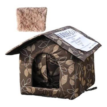 Imagem de Baoblaze Casinha de Gato, Acessórios Decorativos, Versátil, em Tecido Oxford, Equipamentos para Brincar em Todas as Estações, para Filhotes e Gatos, Ideal para, Brown L