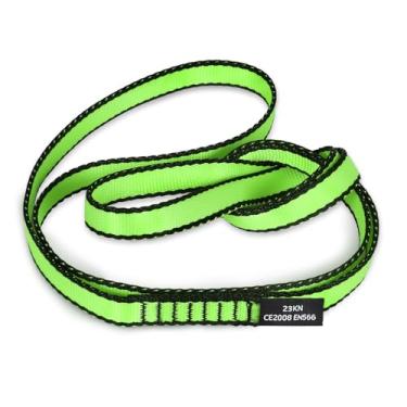 Imagem de VFKENA Correia de nylon para escalada de 18 mm 23KN CE2008/EN566 tiras fortes para escalada, montanhismo, rapel, balanço, rede de ioga, etc. (verde, 90 cm / 35 polegadas | Unidade única)