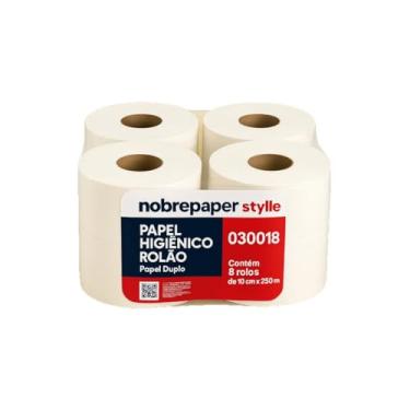 Imagem de Papel Higiênico Rolão Folha Dupla Nobre C/ 8 Rolos De 250 M Cada