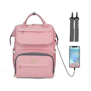 Imagem de Mochila Maternidade Bolsa Bebe Impermeável Menina Menino-Feminino