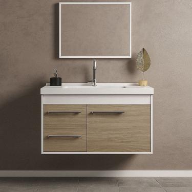 Imagem de Gabinete Armário para Banheiro 60cm MDF com Cuba - Potenza Berlin