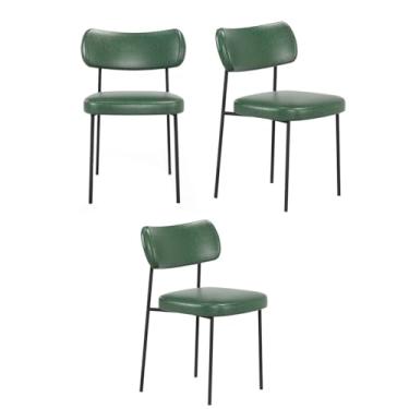 Imagem de Kit 3 Cadeiras Mona Para Sala Jantar Gourmet em Aço-Couríssimo-Verde-EdeCasaMoveis