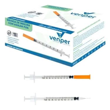 Imagem de Seringa Insulina 1ml Agulha Fixa 6x25mm Ultrafina100und