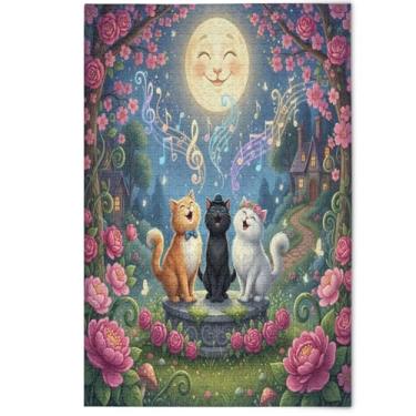 Imagem de Jigsaw Puzzle 1000 Pieces Adult Family Game Artwork Cute Funny Cats Animal Scene Colorful Puzzles Family Puzzle Lovers Gifts, 1000 Pieces, 29.5" x 19.7"