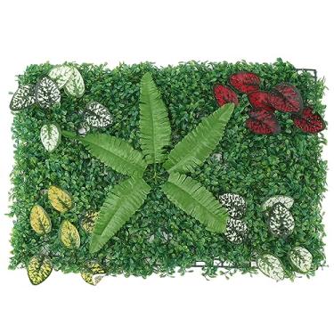 Imagem de Alomejor Painéis de Parede de Grama, Cenário de Vegetação PE Com Telhas Interligadas 23,6x15,7in para Decoração Interna e Externa Tela de Privacidade de Varanda de Casamento (Tipo 1)