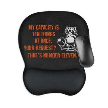 Imagem de Aganmi Mouse pad ergonômico com descanso de pulso para trabalho, base de borracha antiderrapante pequena com suporte de pulso para alívio da dor, laptop, material de escritório, acessórios de