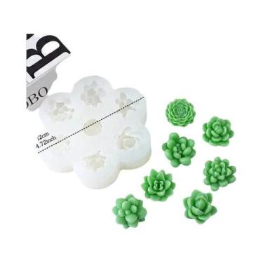 Imagem de Moldes De Silicone Para Flores Suculentas, Cactos, Lótus E Rosas, 7 Pe