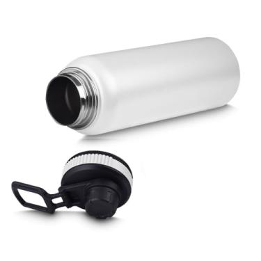 Imagem de Garrafa Térmica Aço Inox 1.2L Parede Dupla com Alça - Mantém Quente/Frio por Horas