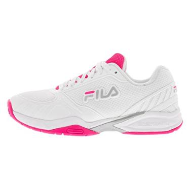 Imagem de Fila Tênis feminino Volley Zone, Branco/Rosa Knockout/Branco, 41