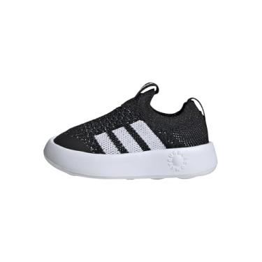 Imagem de Adidas Tênis esportivo unissex infantil Bubblecomfortable (infantil), Preto/branco/preto, 8.5 Wide Toddler