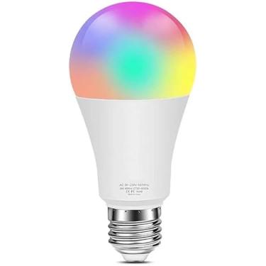 Imagem de Lâmpada LED Inteligente, 10W, 16 Milhões de Cores, Bluetooth, Compatível com App TUYA Bulbo E27 Rgb