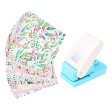 Imagem de Esquirla Carimbo infantil para bordas de papel, furador fácil de usar, leve, acessórios reutilizáveis ​​para atividades escolares, aparador de cantos versátil, Retângulo